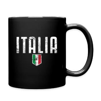 Italia Italien Flagge Zeichen Liebe Rom - Tasse einfarbig - Schwarz - Rechts