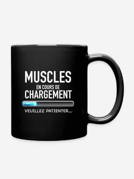 Muscles en cours de chargement veuillez patienter - Mug uni - noir
