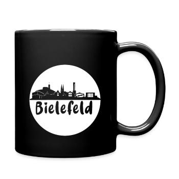 bielefeld,circle,skyline,black,scissor cut - Full Colour Mug - black - Right