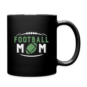 American Football Mama Fan Spruch - Tasse einfarbig - Schwarz - Rechts
