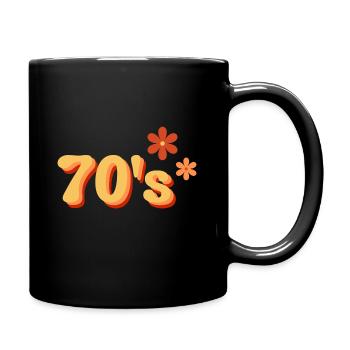 70er Jahre - Tasse einfarbig - Schwarz - Rechts