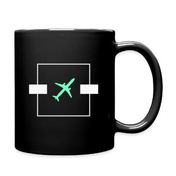 Der Reisender - Tasse einfarbig - Schwarz - Rechts
