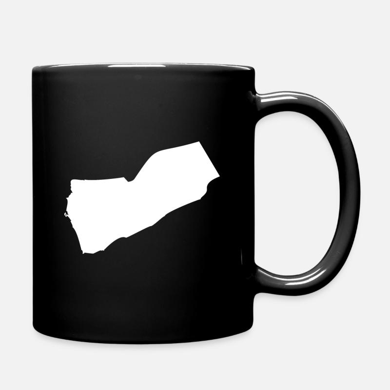 Yemen Map Flag - Full Colour Mug - black