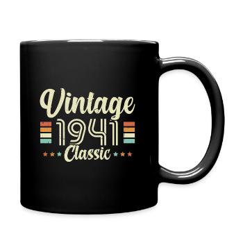Vintage 1941 Classic, birthday gift 82 years - Full Colour Mug - black - Right