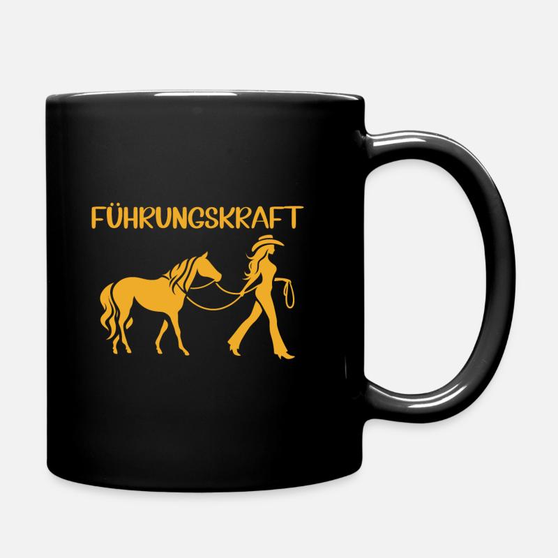 Führungskraft Pferd Reiten Geschenkidee Lustig - Tasse einfarbig - Schwarz