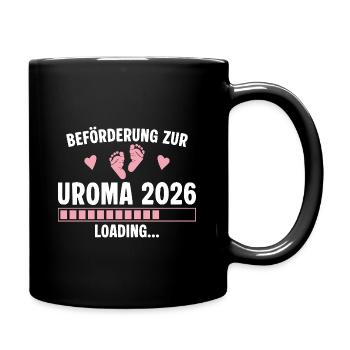 Beförderung zur Uroma 2026 loading - Tasse einfarbig - Schwarz - Rechts