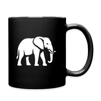 Elephant - Big Game, Tusk, Ivory - Full Colour Mug - black - Right