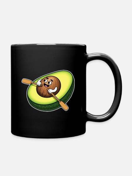Rudern Avocado - Tasse einfarbig - Schwarz