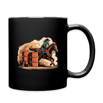 Barrel Racer Rodeo - Tasse einfarbig - Schwarz - Rechts