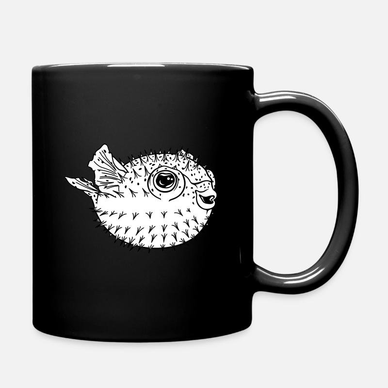 Poisson globe - Mug uni - noir