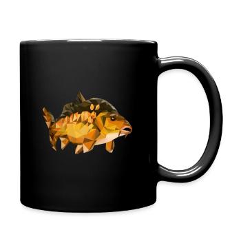 Carp polygon - Full Colour Mug - black - Right
