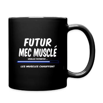 Futur mec musclé muscu musculation - Mug uni - noir - Droite