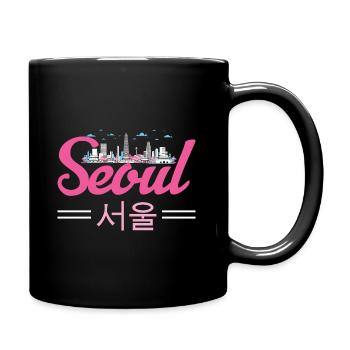 Kpop K-Pop Korea Korean Seoul Hallyu K-drama - Full Colour Mug - black - Right