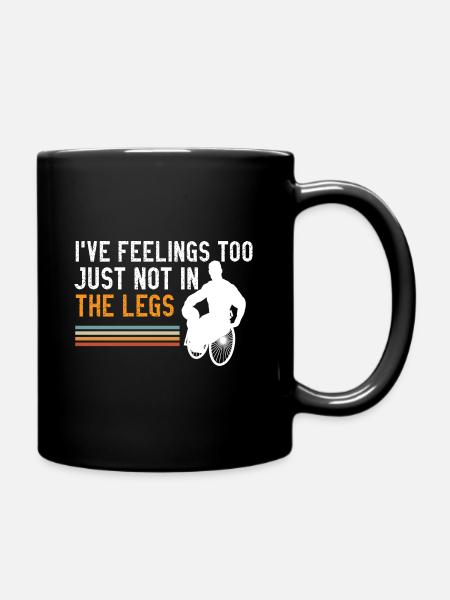 Olympus wheelchair - Full Colour Mug - black