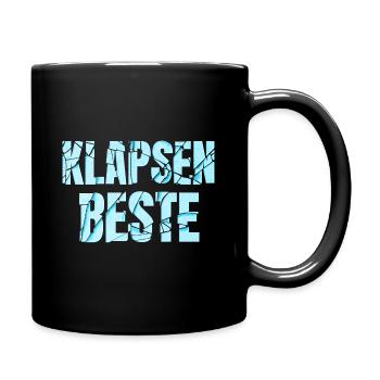 Klapsenbeste Klapse Psychiatrie Sprüche Geschenk - Tasse einfarbig - Schwarz - Rechts