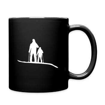 Skitour Bergwandern - Tasse einfarbig - Schwarz - Rechts