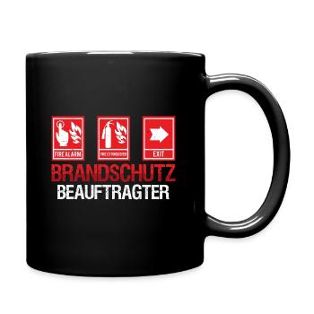 Brandschutz Brandschutzbeauftragter Beruf - Tasse einfarbig - Schwarz - Rechts