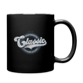 Denim classique à l’ancienne produits vintage bleu - Mug uni - noir - Droite