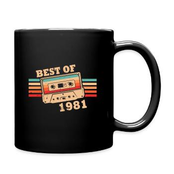 Best Of 1981 Vintage Rétro Cassette - Mug uni - noir - Droite