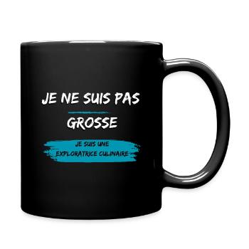 Je ne suis pas grosse - Mug uni - noir - Droite