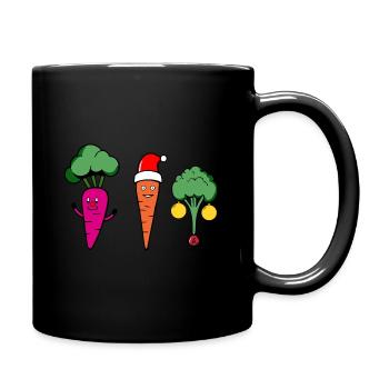 Légumes de Noël - Mug uni - noir - Droite