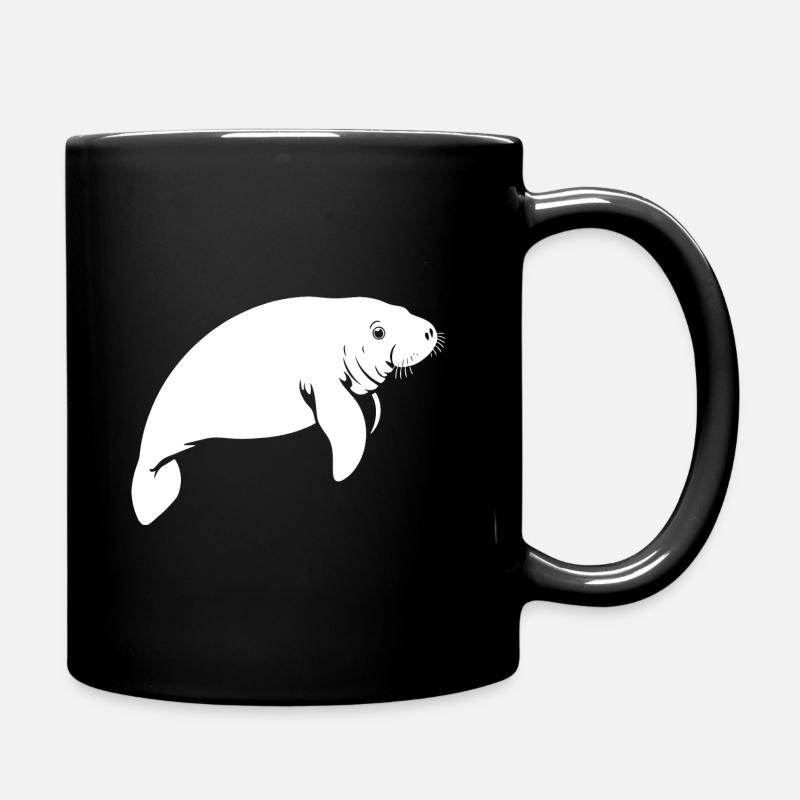 Manatee - Seekuh - Sirene - Tasse einfarbig - Schwarz