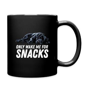 Only Wake Me For Snacks Chien Labrador Noir - Mug uni - noir - Droite