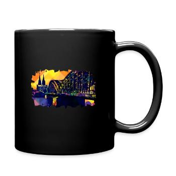 Cologne Popart cathedral view - Full Colour Mug - black - Right