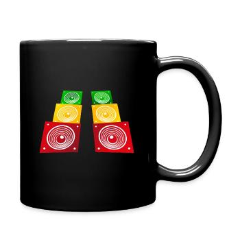Reggae speaker - Full Colour Mug - black - Right