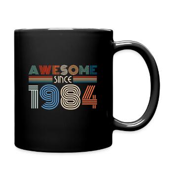 Vintage 1984 84 Birthday Retro Vintage Gift - Full Colour Mug - black - Right
