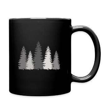 Randonnée Randonneurs Forêt Arbres Sapin Nature en plein air - Mug uni - noir - Droite