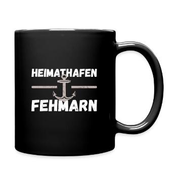 Heimathafen Fehmarn - Tasse einfarbig - Schwarz - Rechts
