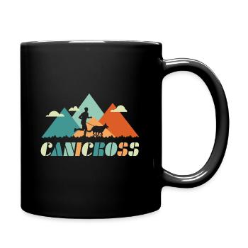 Canicross Dog Sports Running with Dog - Full Colour Mug - black - Right