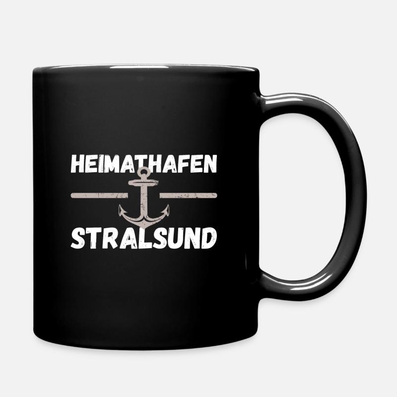 Heimathafen Stralsund - Tasse einfarbig - Schwarz