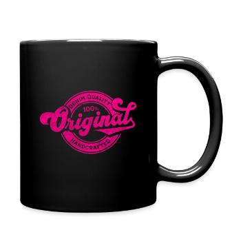 Denim original qualité rétro vintage magenta - Mug uni - noir - Droite