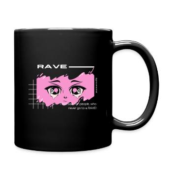 love Rave - Tasse einfarbig - Schwarz - Rechts