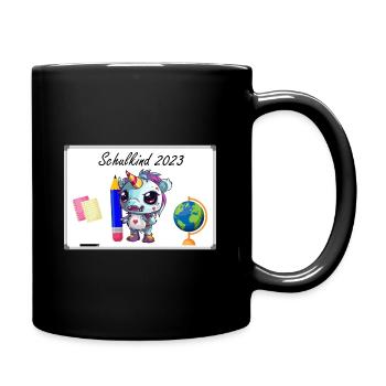 Unicorn - Unicorn - looks evil - Back to school 2023 - Full Colour Mug - black - Right