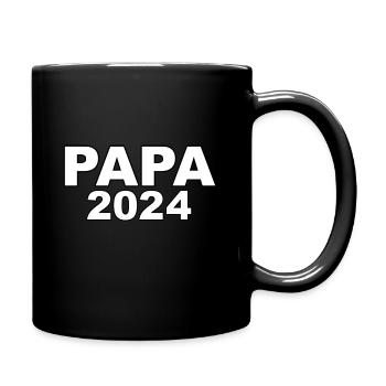 Papa 2024 - Tasse einfarbig - Schwarz - Rechts