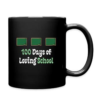 100 Days of Loving School - Full Colour Mug - black - Right