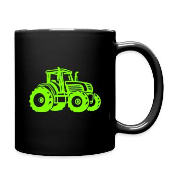 Traktor Symbol Landwirtschaft - Tasse einfarbig - Schwarz - Rechts
