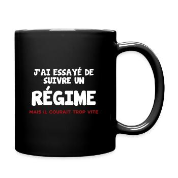 Diet but he was running too fast humor - Full Colour Mug - black - Right