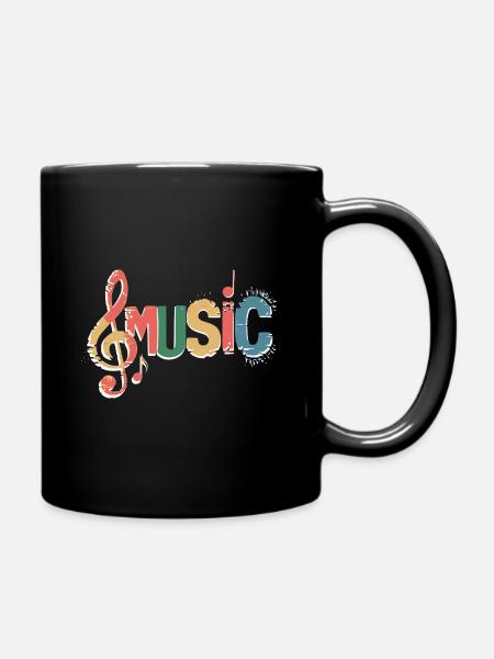 Music - Full Colour Mug - black