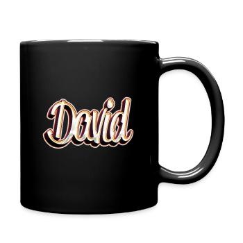David First Name Name Graffiti Design - Full Colour Mug - black - Right