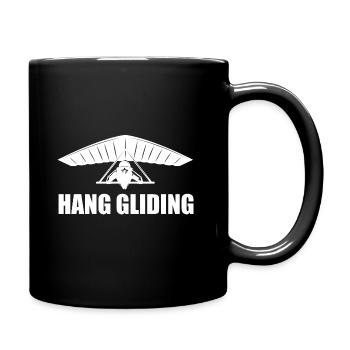 Hang Gliding, Drachenflieger, Hängegleiter - Tasse einfarbig - Schwarz - Rechts