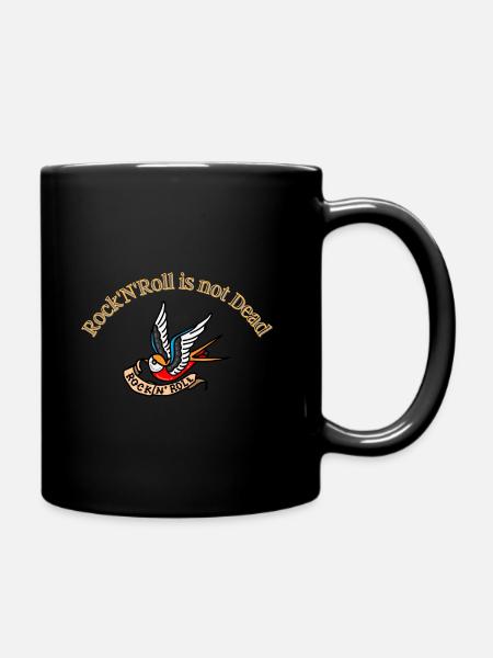 Rock N Roll is not Dead - Tasse einfarbig - Schwarz