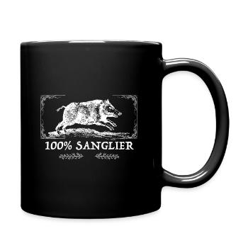 Wild boar - Full Colour Mug - black - Right