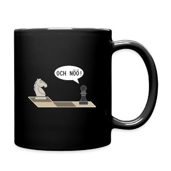 Och Nöö Lustiges Schach Spieler Schach - Tasse einfarbig - Schwarz - Rechts