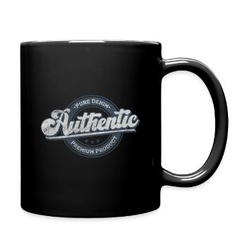 Produit premium pur denim authentique rétro bleu - Mug uni - noir - Droite