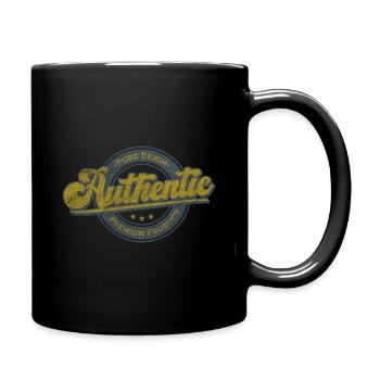 Produit authentique pur denim premium rétro vert - Mug uni - noir - Droite