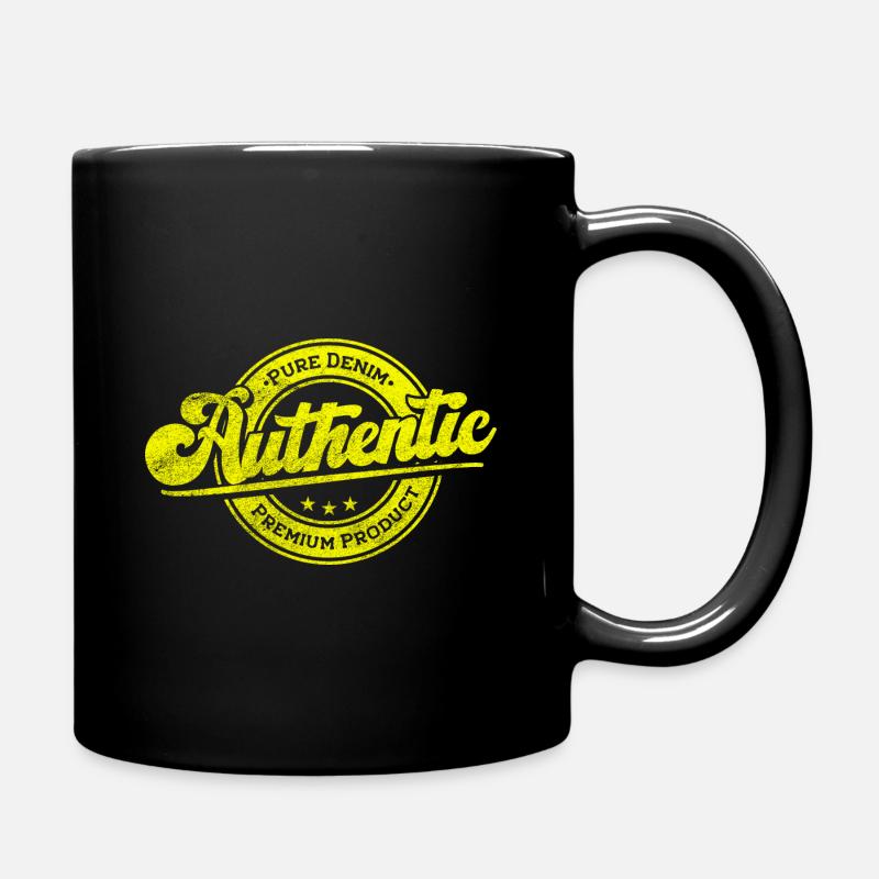Produit premium pur denim authentique vintage rétro - Mug uni - noir